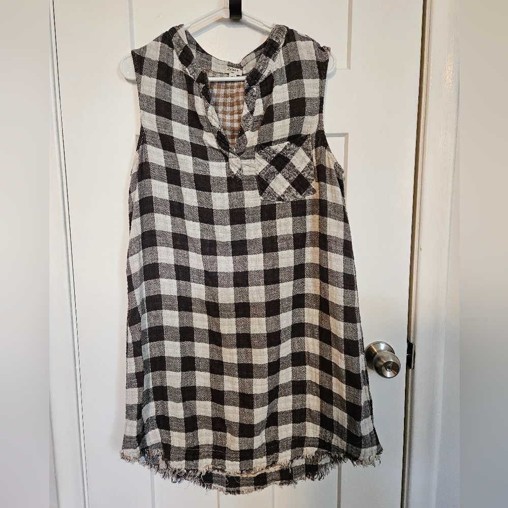 Dylan Cotton Linen Gingham Dress